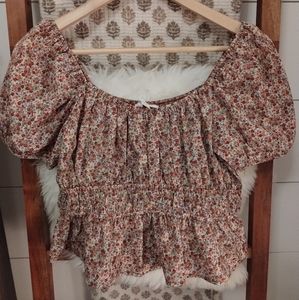 Bohme Peplum Floral Top
